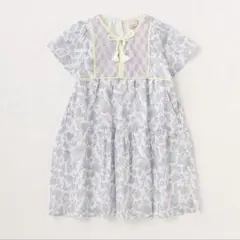 新品未使用‼️petit main バティックフラワー柄ワンピ　花柄　水色