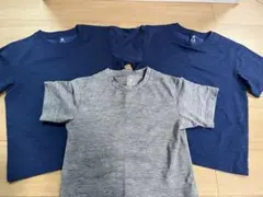 UNIQLO Tシャツ 130cm ネイビー グレー 3枚セット