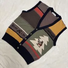 90’s 〈GREEN CLUBS〉（L）マルチカラー ベスト