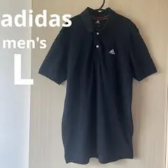 半袖ポロシャツ　L アディダス　adidas トップス　ゴルフウェア　メンズ　黒