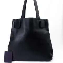超美品 PRADA プラダ トートバッグ バッグ レザー ブラック 本革 希少