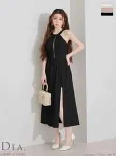 DEA byブラック ナイトドレス　ローブドフルール　Ｌサイズ　新品未使用