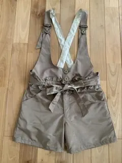 Baby&Baby ウエストリボン サスペンダー ショートパンツ／サロペット