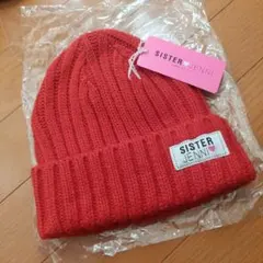 SISTER JENNI レッドニット帽 M