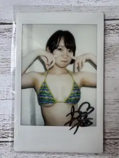 岸明日香 直筆サイン入り チェキ 水着 - メルカリ