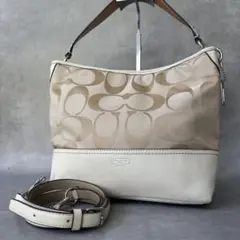 Y2K COACH Signature Box Hobo 2way Bag