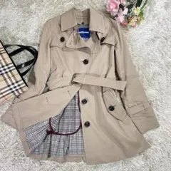 バーバリーブルーレーベル　トレンチコート　ノバチェック　ライナー　Aライン　3６