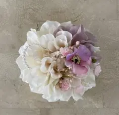 コサージュ/136 ピンクホワイト　ハンドメイド　卒業式　入学式　セレモニー