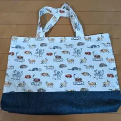 かわいい猫ちゃんいっぱいのレッスンバッグ　ハンドメイド♪