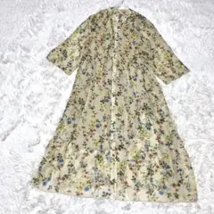 GLOBAL WORK ◇花柄 ロングワンピース 羽織（M）インナー付き