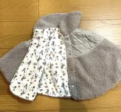 ブランシェス　ベビーポンチョ リバーシブル お花柄