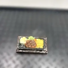 ミニチュア 鉄板ハンバーグ フィギュア