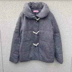 3005【BLUE CROSS】L♡ダッフルコート グレー 中綿ジャケット
