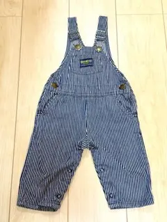 【OshKosh B'gosh】ヒッコリーデニム　オーバーオール