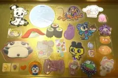 【21】カラフルキャラクター ステッカーセット　おすそわけ　ボンドロ　おはじき