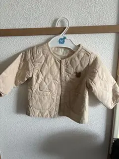 ベージュ キルティングジャケット 70-80cm