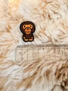 A BATHING APE 刺繍パッチ ブラウン