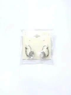 シルバークリスタルフープピアス