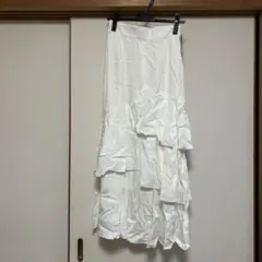 新品タグ付きLa boutique Bon Bon白ロングスカート サイズ38