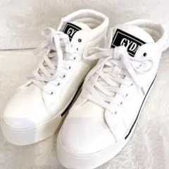 【美品】GYDA ジェイダ ソール ハイカットスニーカー 厚底 人気 ホワイト