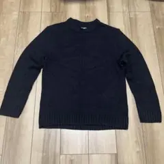 ブラック　クルーネック セーター H&M