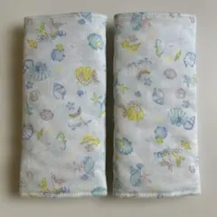 マリン柄ブルー　ハンドメイドエルゴよだれカバー