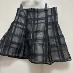 GRL インパン裏地付きチェック柄 フレアミニスカート [tu1028] M