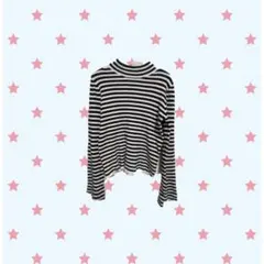 ZOZO ハイネックニット ストライプ