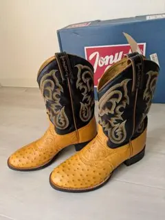 トニーラマ　ウエスタンブーツ　オーストリッチ　8D アメリカ製　美品