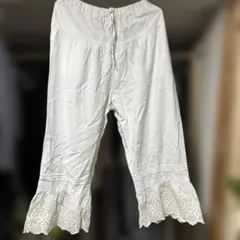 サマンサモスモス　ホワイト レース裾ペチパンツ