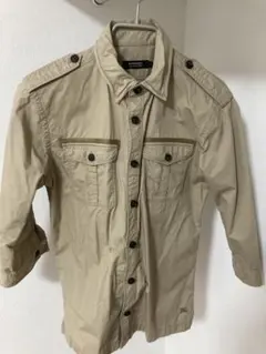 【最終値下げ！！】バーバリー ブラックレーベル ロールアップミリタリーシャツ