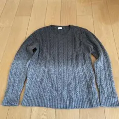 nano・universe ケーブル編みニット グレー