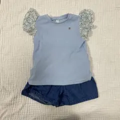 【まとめ売り】Tシャツ・短パン③　110　女の子　夏　フリルのサムネイル