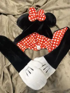 ミニー　ディズニー　マフラーキャップ