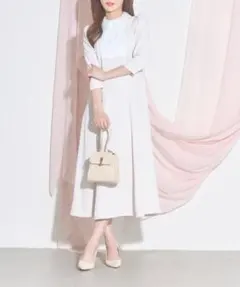 tocco closet ZOZO限定 レース襟×リボン配色ヨークワンピース