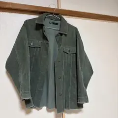 ZARA コーデュロイジャケット　グリーン