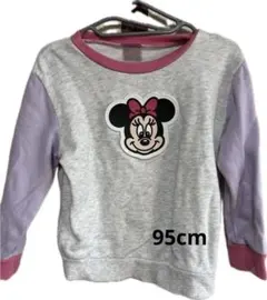 ミニーちゃん♥キッズ トレーナー グレー×パープル