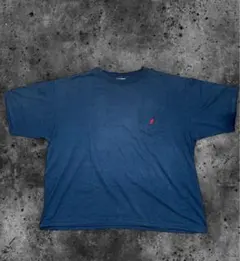 【USA製90sディズニーワールドポケットT刺繍ミッキー 紺 2XL〜3XL相当