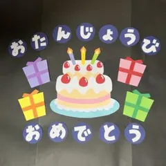 誕生日　壁面　ケーキ　プレゼント