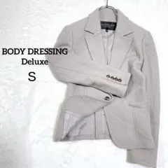 【ボディドレッシング】ジャケット レディース 36 テーラード グレー　ウール