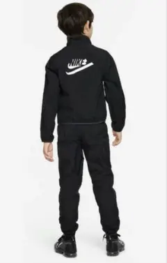 NIKEトラックスーツナイロンジャージセットアップ S130cm相当ナイキ黒