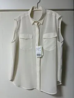 新品タグ付 IENA ノースリーブシアーシャツ