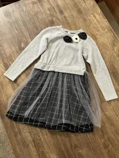 【秋冬物】après les cours ワンピース 110cm グレー/黒