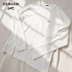 デンハム DENHAM ロンT 長袖 Tシャツ ホワイト L 刺繍のサムネイル