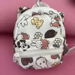 ミッフィー くまちゃん　ミニリュックポーチ　パンダ　花