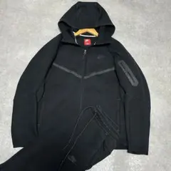 ナイキ テックフリース フルジップフーディー ブラック セットアップ M