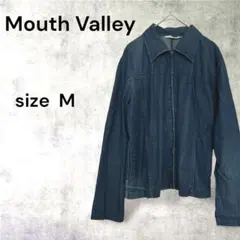 ◇【マウスバレー】デニム風ジャケット　ファスナー　コットン混　レディース