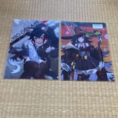 2枚　ホロライブ 2021 大神ミオ　カプとれコラボ　クリアファイル