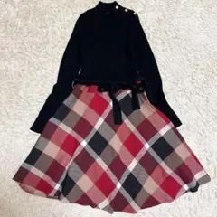 BLUE LABEL CRESTBRIDGE ワンピース ドッキング チェック