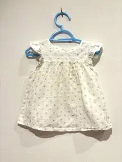 【2-3回着用】アマイア　AMAIA kids 半袖トップス　ブラウス3y 80のサムネイル